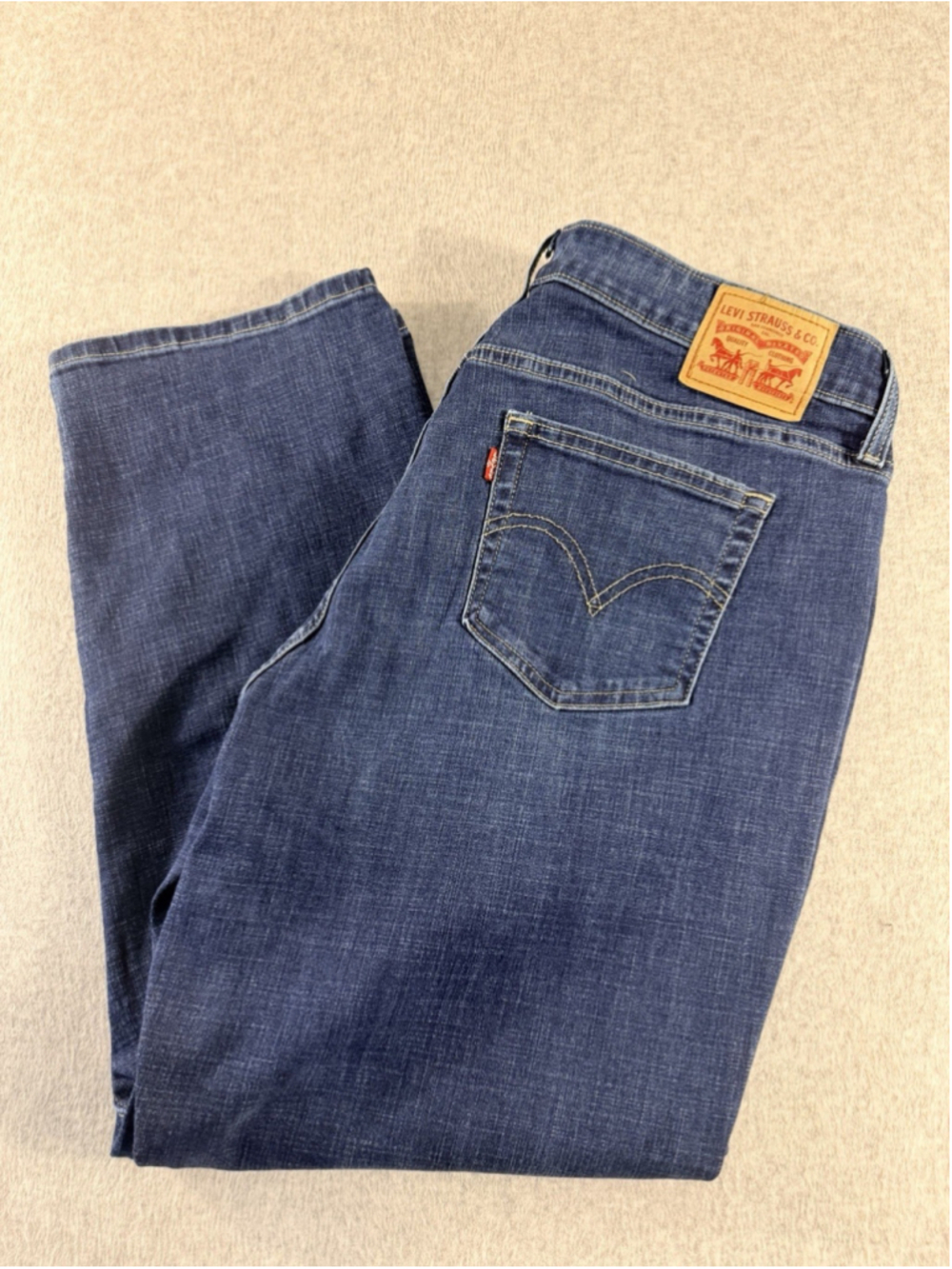 Levi's Women's Boyfriend Jeans in Dark Blue Denim Fits Like 16W